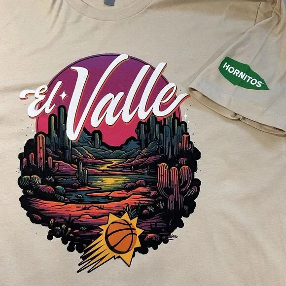 Phoenix Suns El Valle T-Shirt Graphic Next Level Apparel Mens L Womens L - Picture 7 of 8